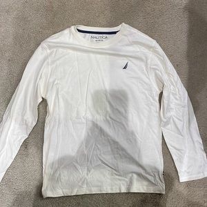 NWT Nautica white long sleeve shirt size medium (10/12) kids
